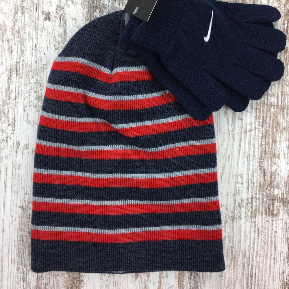 Nike Sock Hat Beanie and Gloves 🧤